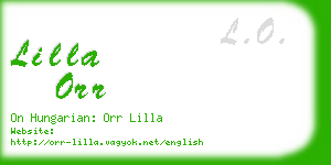 lilla orr business card